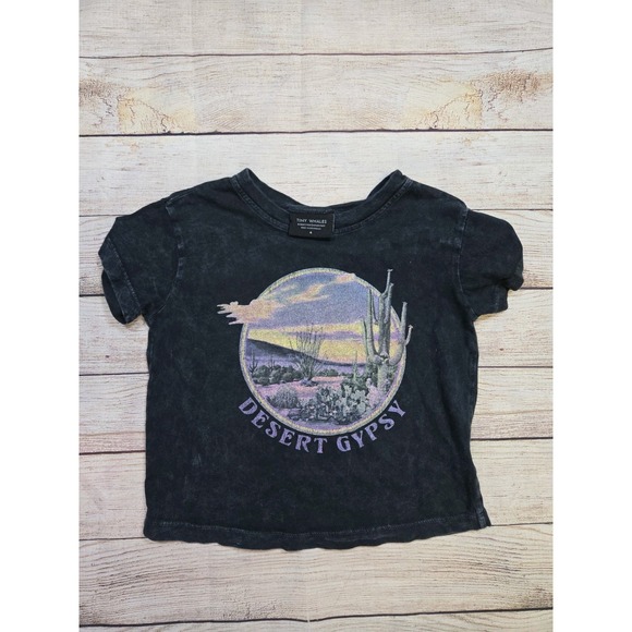 Tiny Whales Other - Tiny Whales Girl's Desert Gypsy Acid washed Graphic T-Shirt Size‎ 6 Black Boho